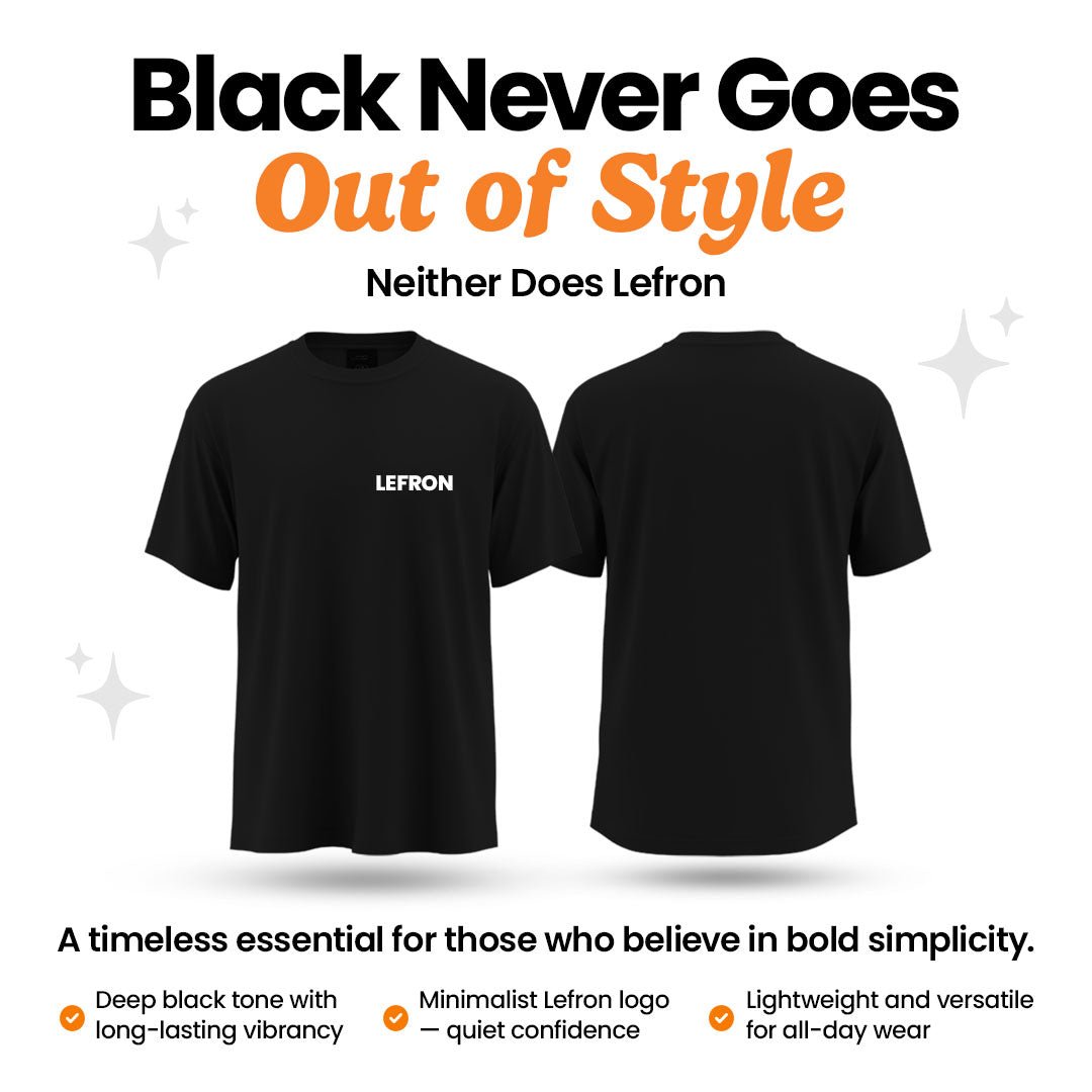 Lefron™ Premium Comfort Black Tee - Lefron